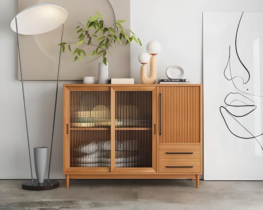 sideboard buffet cabinet glass doors
